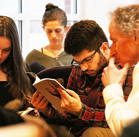 Student reads