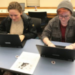 students transcribe closeup