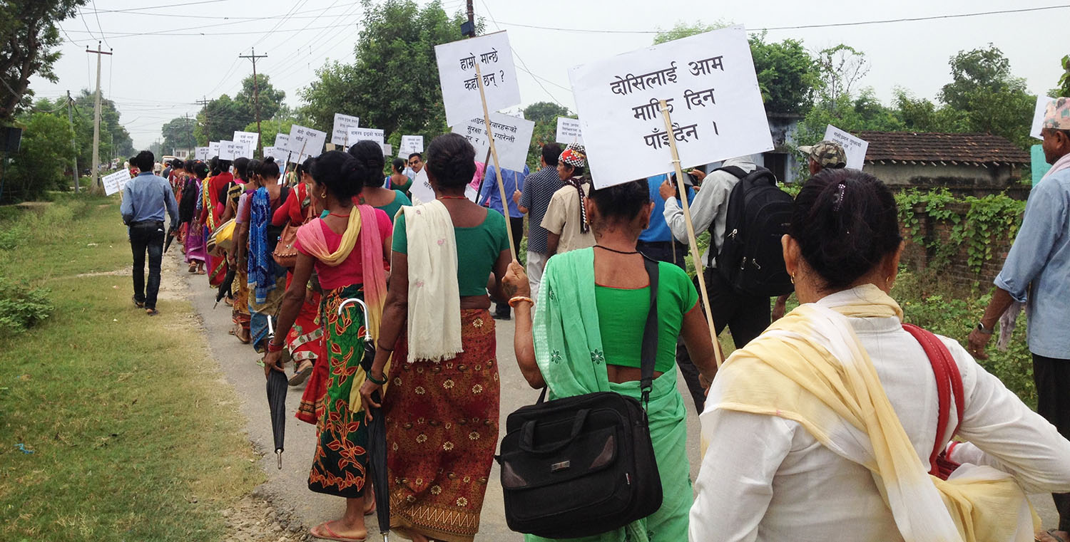 marchers Katmandu