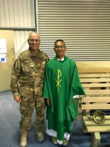 with priest