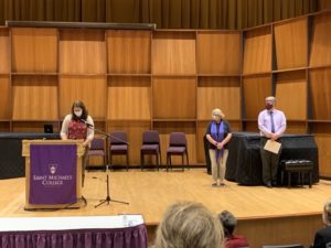 Five honored with annual Staff Awards at Thursday assembly