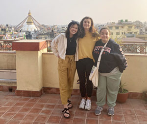 with friends