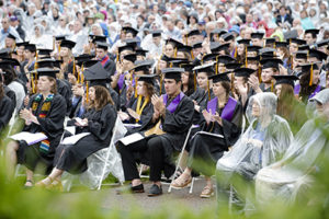 Rainy day turns sunny for College’s outdoor 115th Commencement