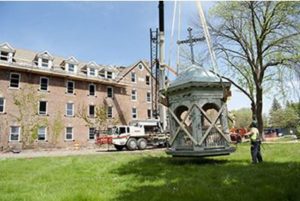 Founders Hall cupola update: Expect it back and restored in the fall 