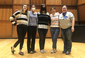 Winners of annual staff awards: Baker, Turner, Armour, Scott, St. Peter