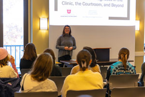Alumna speaker shares research on mental health issues in courts