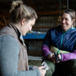 Saint Michael's College alum Mary Lake on her farm. 