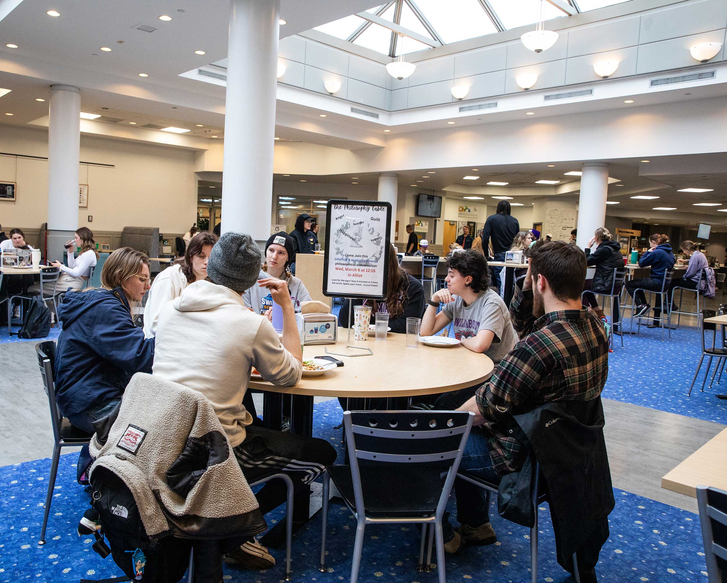 Saint Michael’s students lunch at the Philosophy Table for conversation ...
