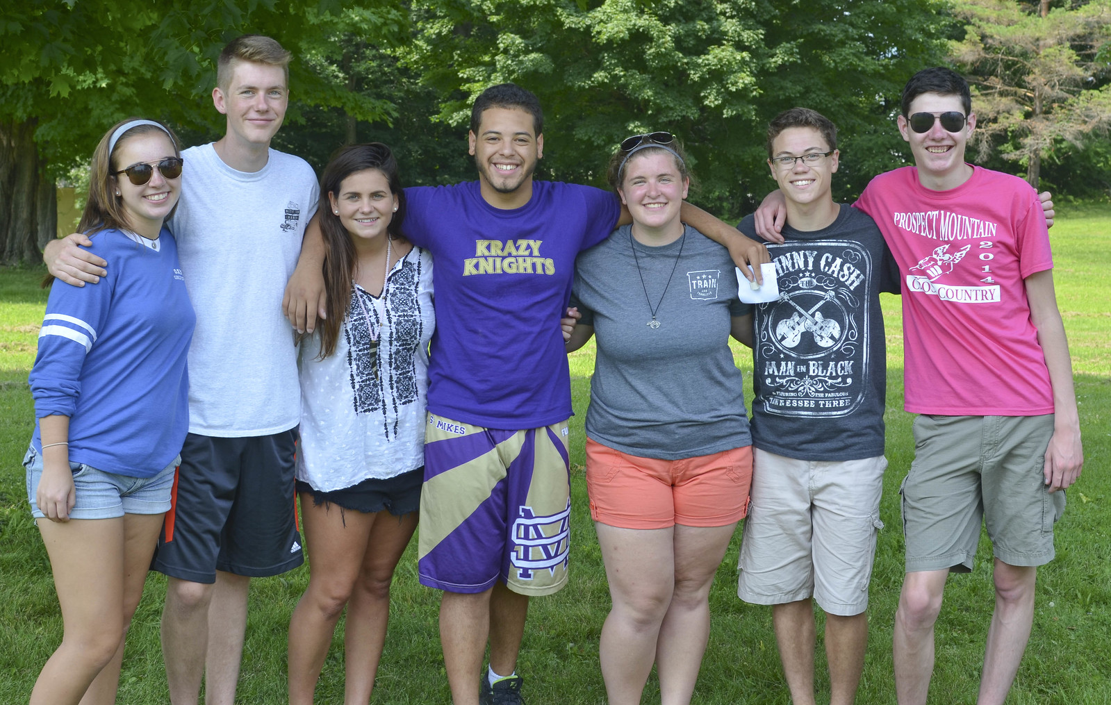 Saint Michael's students pose together during POW. 