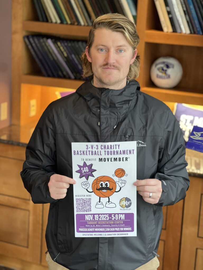 Kevin Hummer, creator of a charity 3-v-3 Basketball Tournament at Saint Michael's College.