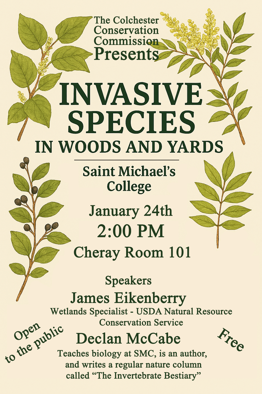 Invasive Species event poster