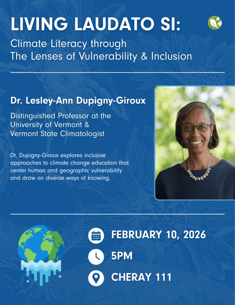 Living Laudato Si: Climate Literacy through The Lenses of Vulnerability & Inclusion event poster