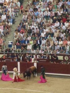 Bull fighting in Madrid, Spain