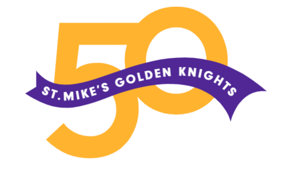 St. Mike's Golden Knights 50th reunion logo