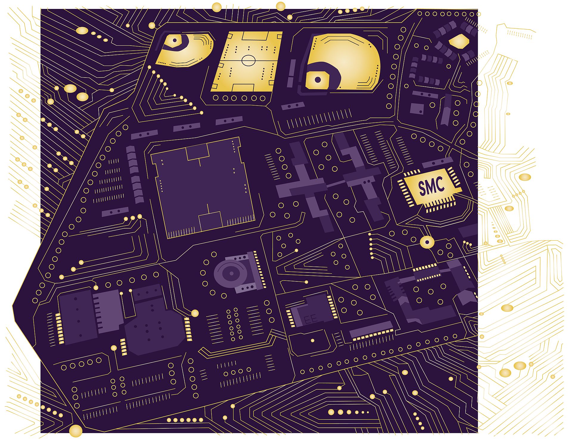 Photo illustration of Saint Michael’s College campus by Abbey Gyurko