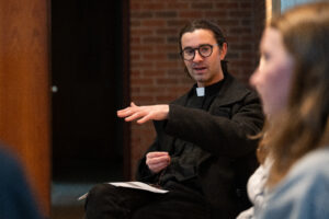 Fr. Michael Carter, SSE '12, Director of Campus Ministry. Photo by Jerry Swope.