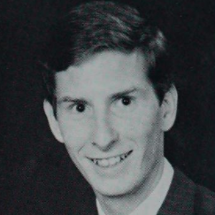 Black and white photo of Rev. Brian J. Cummings